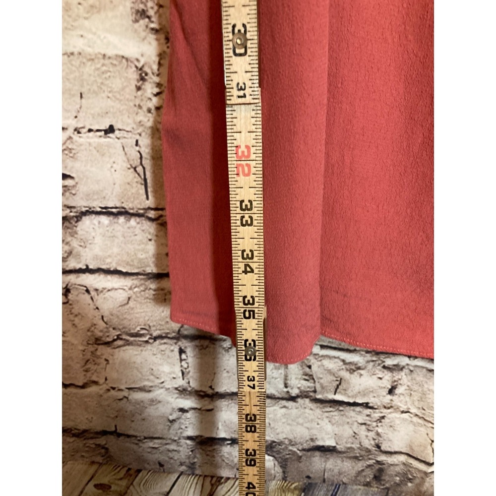 MISA L.A. Dress Womens Medium Salmon Pink Ruffle Double Tie Back Boho Hippie - Picture 11 of 15